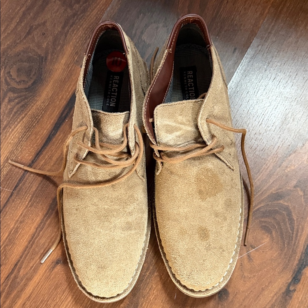 Tan Suede Oxfords by Kenneth Cole